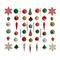 52ct. Holiday Deluxe Shatterproof Christmas Tree Ornament Box Set